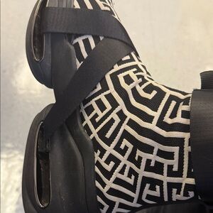 Black and White Geometric Sneakers